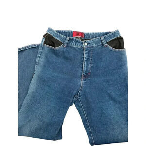 Johnny Blaze Flame Straight Leg Mid Rise Denim Blue Jeans Size 11/12